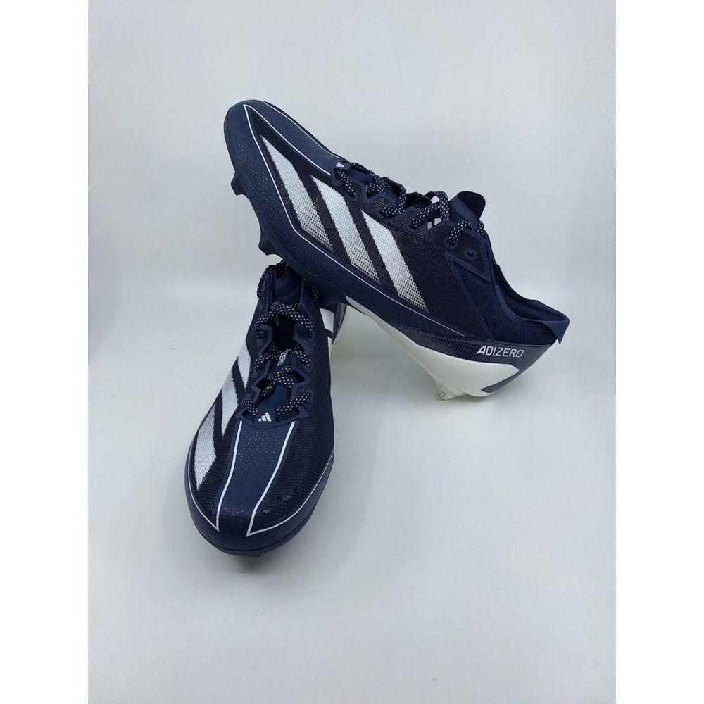 Adidas Adizero Electric White Navy Blue Football Cleats, Size 12.5 IH5028